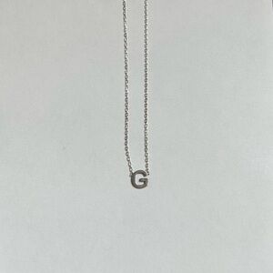 G Silver Initial Necklace